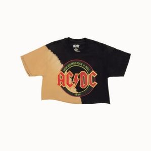 AC/DC high voltage rock n roll crop top